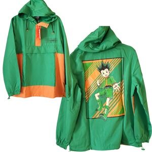 atusko Hunter x Hunter Pullover Jacket S Windbreaker Hooded Anime Licensed NWT